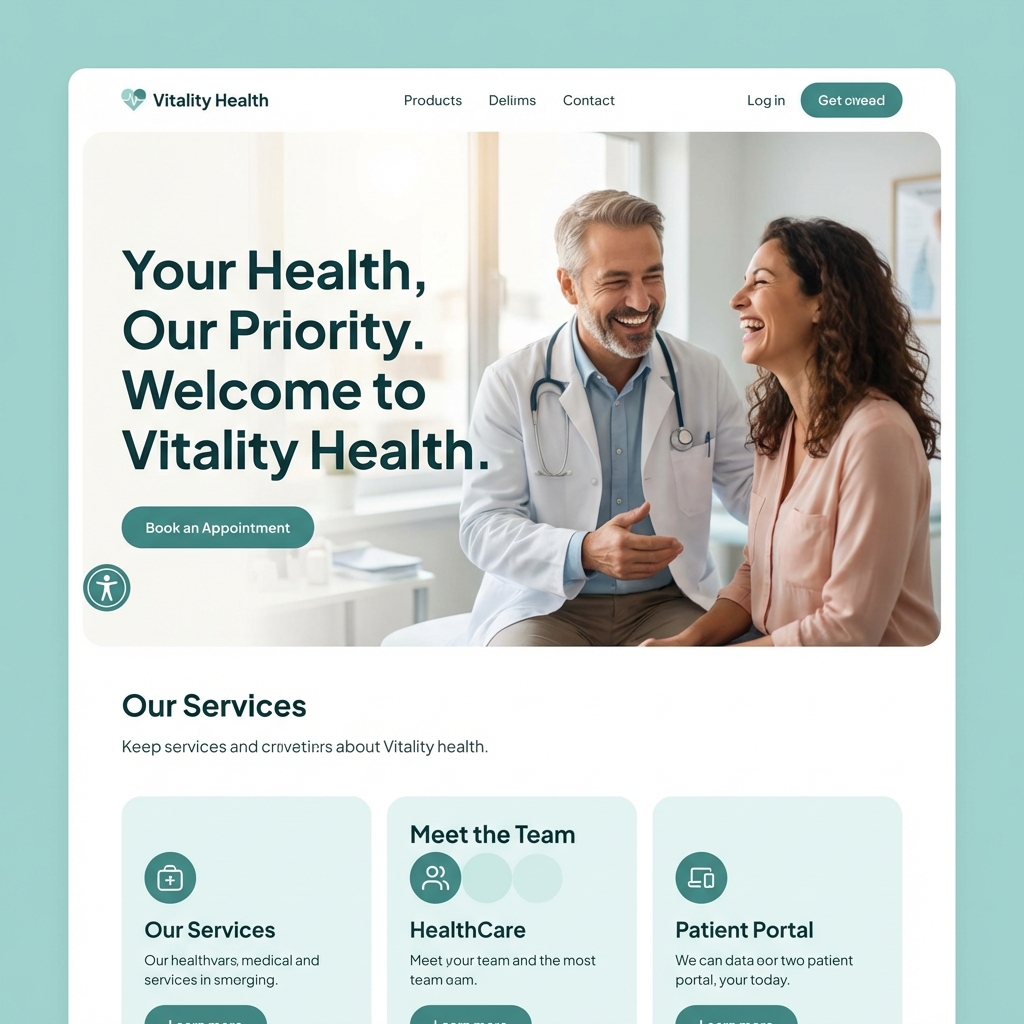 Vitality Health Website Mockup